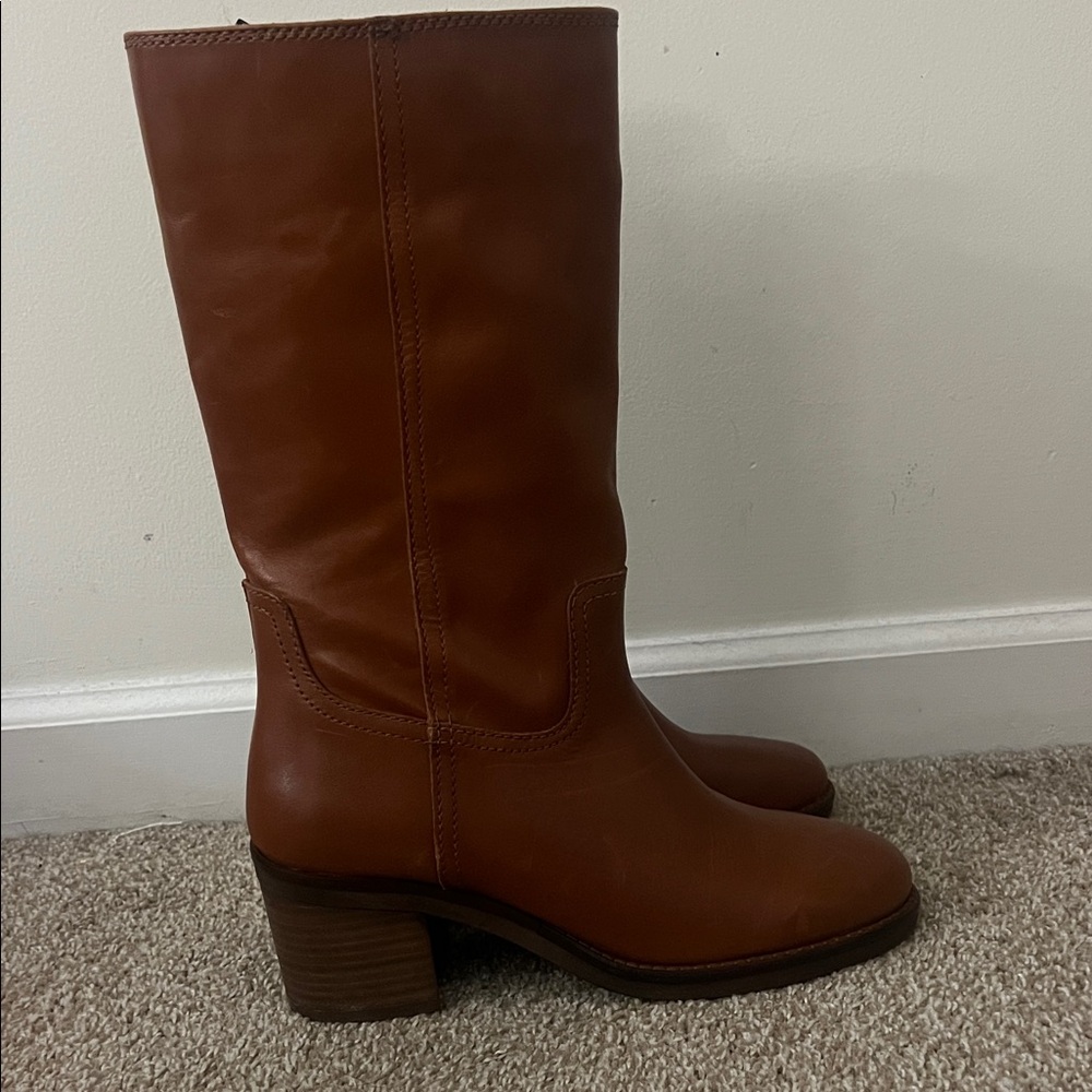 Mango chestnut Heeled Boots